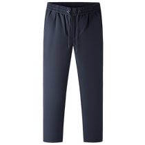 Ducky winter thickened down pants mens outer wear drawstring waist straight pants plus velvet extreme cold warm down pants men