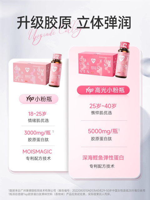 Tomson By-Health Yep Collagen Peptide Small Powder Bottle Liquid Drink High Gloss Rescue for Late-Night Skin Q-Elasticity Official Genuine Product