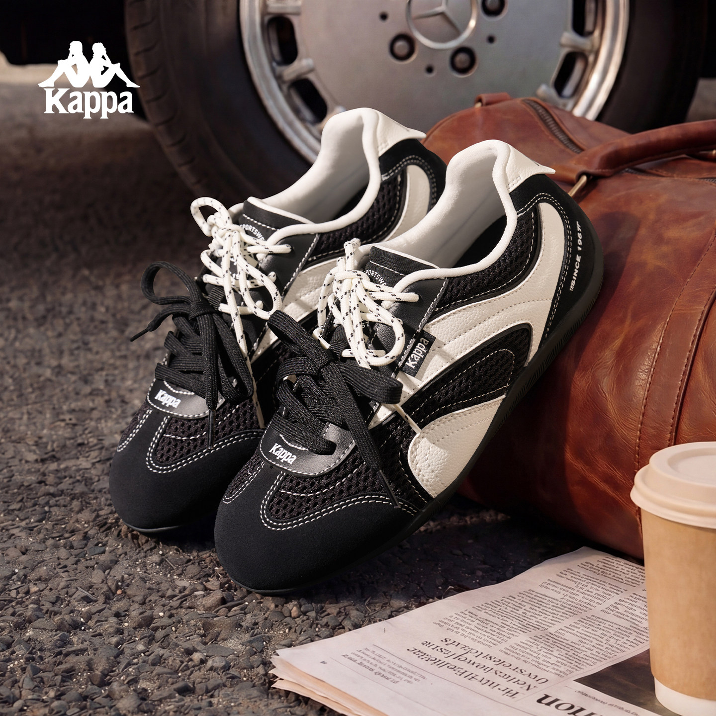 [Kong Xueer's Style] Kappa Women's Ballet Training Shoes 2026 Autumn New Style with Hidden Wedge Heel and Breathable Racing Shoes