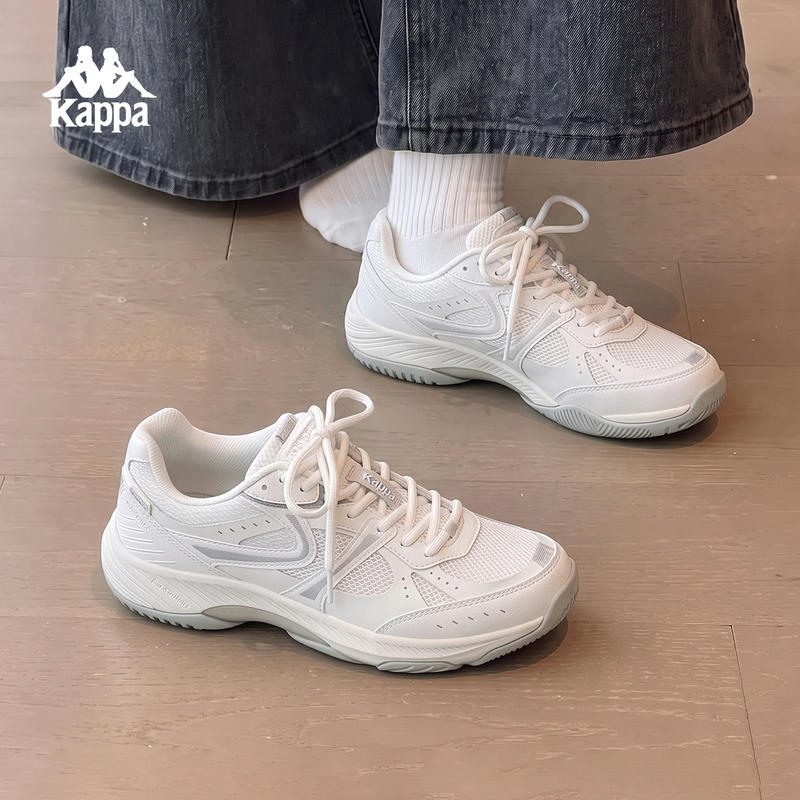 Kappa Badminton Sneakers for Women 2026 Autumn New Soft-Soled Non-Tiring White Shoes Versatile Lightweight Casual Shoes