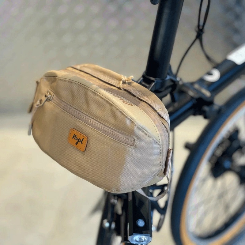 Niyol | Suitable for Brompton Folding Bikes, Pig-Nose Bag for Daily Commuting and Storage, Front Bag, in Stock.