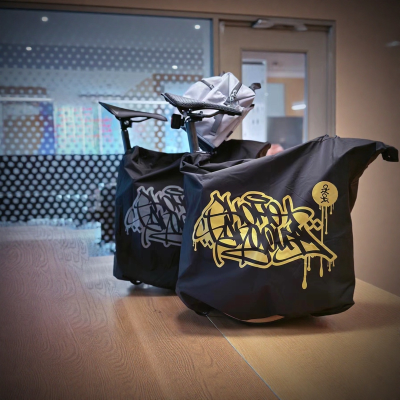 Hoho Graffiti Bike Cover Bag Suitable for Brompton Folding Bicycles, Security Inspection Storage Bag, in Stock