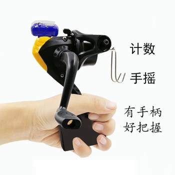 橡筋缠绕器航模橡筋动力飞机手摇电动手动带计数器手柄绕线器工具
