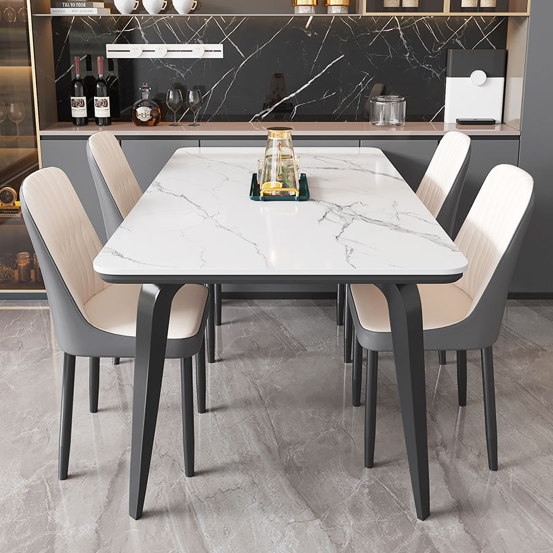 Slate Dining Table for Home Use, Living Room Dining Table and Chair Set, Modern Minimalist 2026 New Model, Rectangular Dining Table Slate Dining Table for Home Use, Living Room Dining Table and Chair Set, Modern Minimalist 2026 New Model, Rectangular Dining Table
