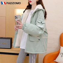 French FAD ZOMO maternity winter coat autumn and winter fashion 2024 new tops womens cardigan sweatshirt winter wear