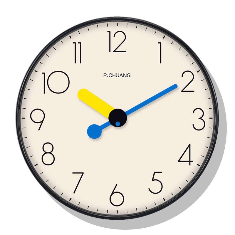 Clock hanging clock Living room Home Fashion mute clock modern creative hanging wall minimalist minimalist hanging watch quartz clock-Taobao