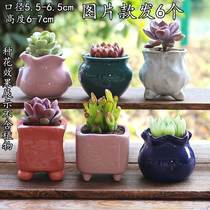 Pot de fleur succulent en céramique simple intérieur grand prix spécial plante succulente domestique petit pot de fleur une pièce