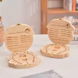 Деревянная коробка для хранения для молочных зубов, сундук с сокровищами подходит для мужчин и женщин для девочек, сувенирная коробка для младенца