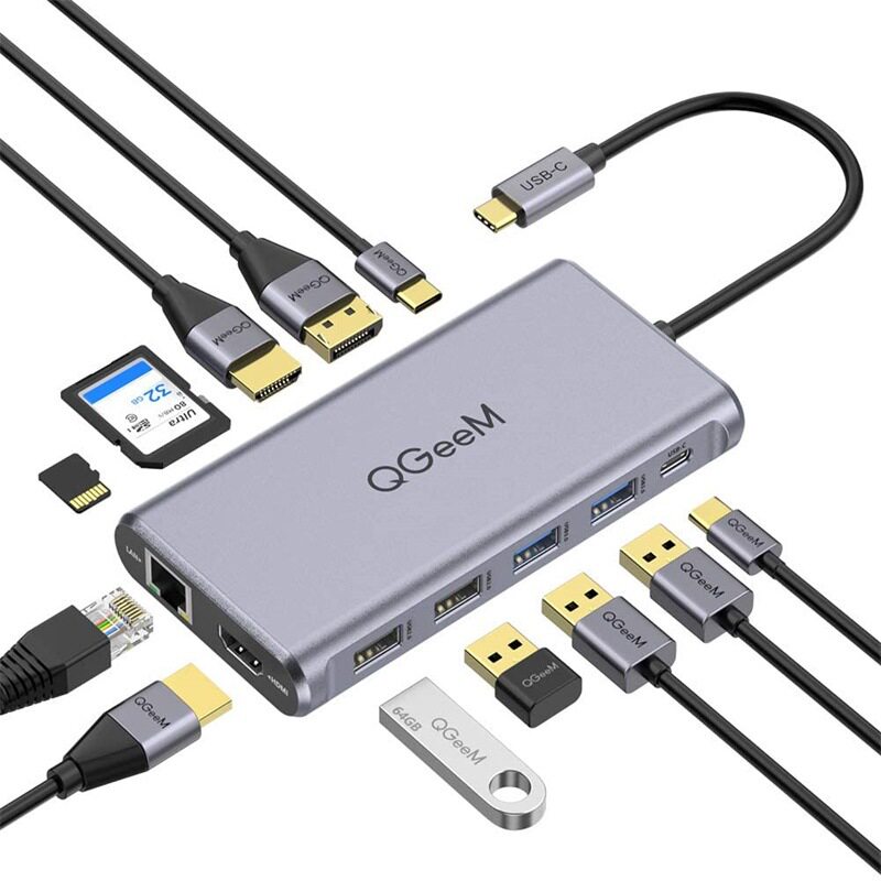 Док-станция QGeeM 12-в-одном type-C C Изображение 1