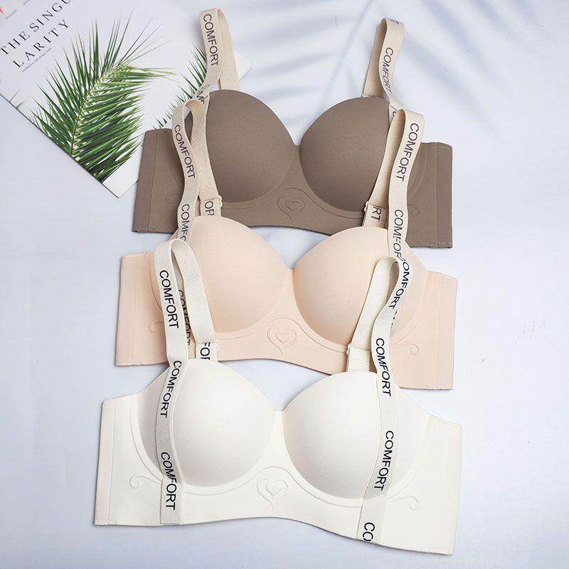潮玩娃衣 无钢圈无痕内衣女提拉上托收副乳小胸聚拢显大调整型少女文胸套装