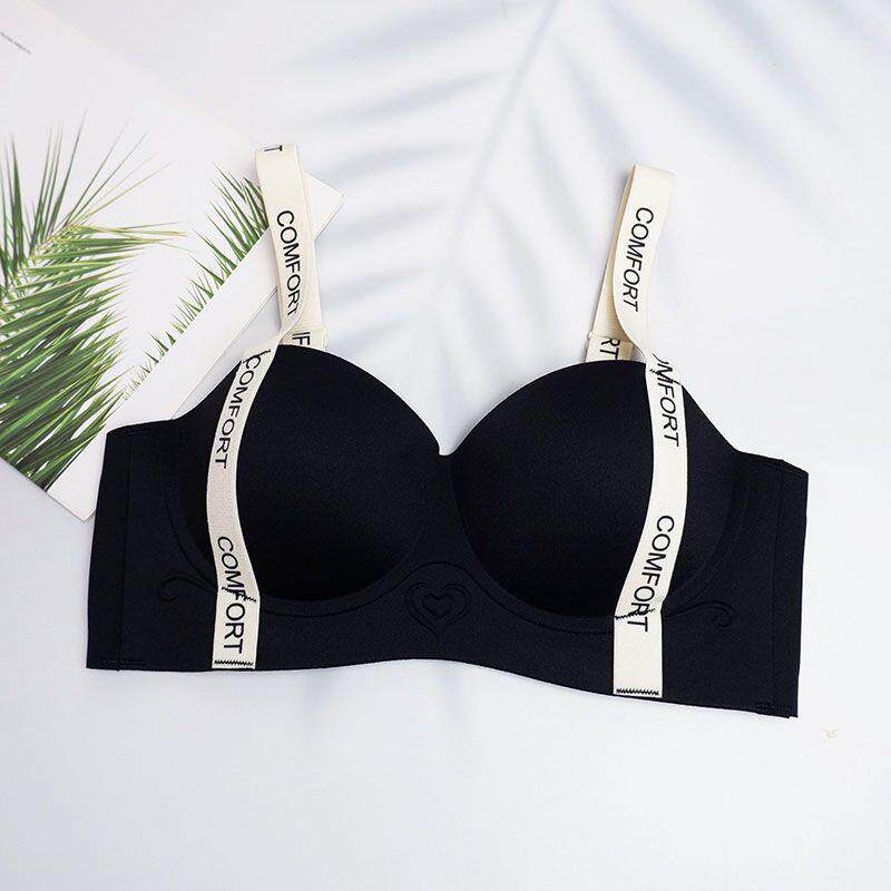 潮玩娃衣 无钢圈无痕内衣女提拉上托收副乳小胸聚拢显大调整型少女文胸套装