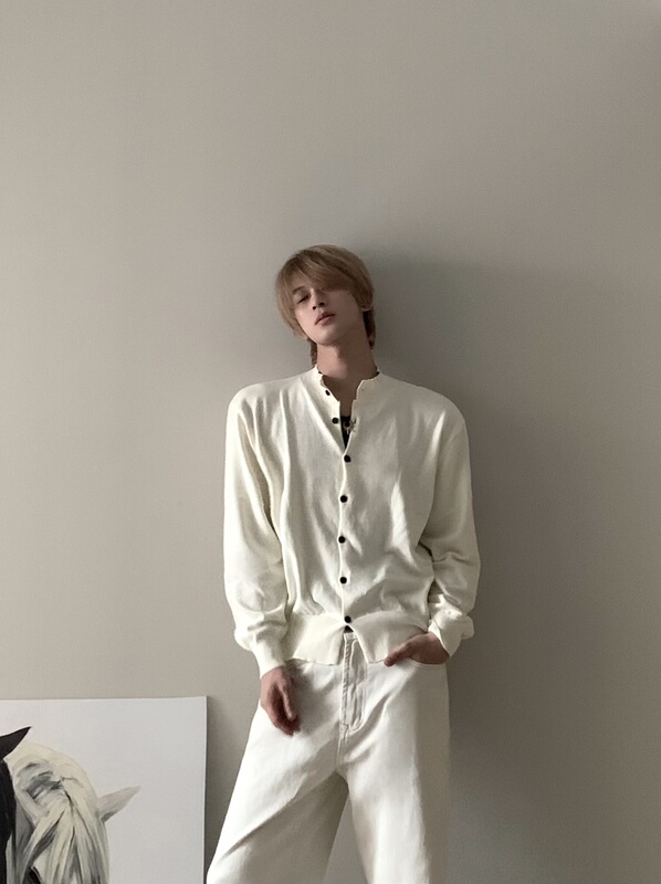 Jichuan/Autumn and Winter ins Old Money Style Short Fitted Elegant Commuting Style Sweater Knitted Cardigan Long Sleeve Jacket