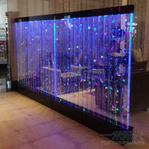 Screen fish tank water curtain wall flowing water wall bubble water dance large acrylic screen partition entrance fish tank living room water