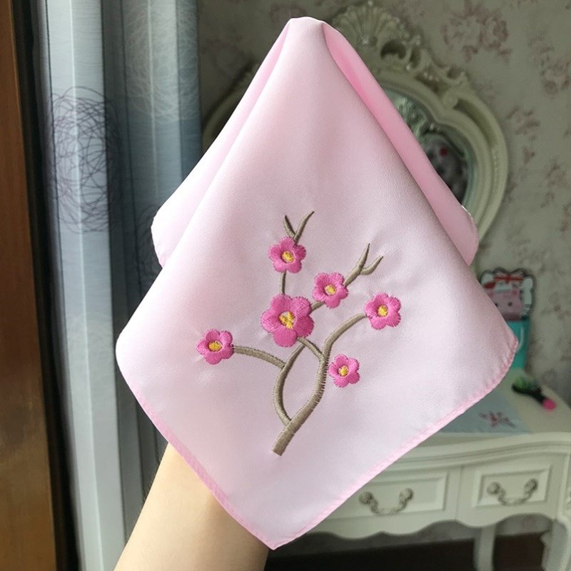 丝帕古代手帕花卉海棠古风丝绸小礼品刺绣手绢 雪纺绣花格格儿童节必备好物！-手帕-淘宝好物网