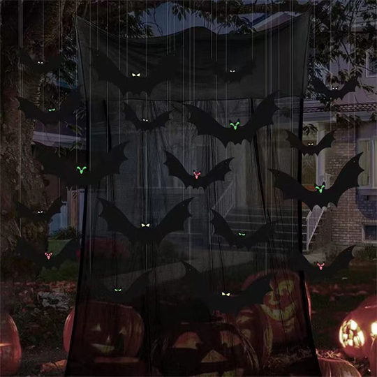 Halloween Decoration Bat Glow-In-The-Dark Hanging Ornament Outdoor Courtyard Horror Atmosphere Decoration Scene Setup