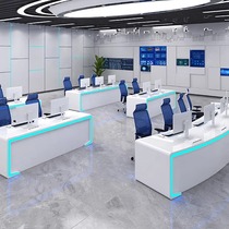 Rick Technology Operation Desk Console Customized Curved Paint Fire Road Monitoring Room Scheduling Workbench