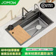 Jomow Large Single Sink Honeycomb Thickened Sus304 Stainless Steel Kitchen Sink Bowl Sink Above Counter, Undermount, and Undercounter Basin