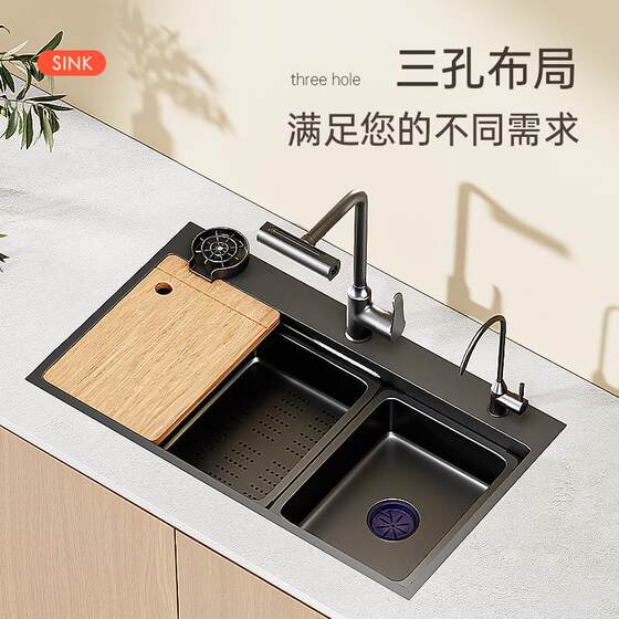 Jomow Large Single Sink Honeycomb Thickened Sus304 Stainless Steel Kitchen Sink Bowl Sink Above Counter, Undermount, and Undercounter Basin