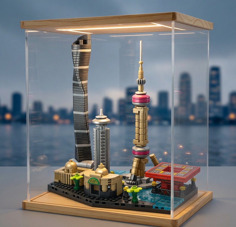 New Shanghai Oriental Pearl Tower Building Block Model Educational Assembly Toy Suitable for Both Men and Women, Compatible with Lego
