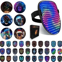 LED Shine Mask Varieseybo Punk Mask Tech Sense Electronic Screen Halloween Bar Nightfield Atmosphere