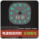 Square Automatic Time-Setting Radio-Controlled Wall Clock, Simple Luminous Clock for Living Room, Quartz Clock, Wall Clock, Smart Voice-Controlled Clock