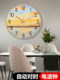 French-Style Dusk Atmosphere Light Luxury Clock Wall Clock Decoration Creative Clock Nordic Style Oil Painting Style Living Room Wall Clock