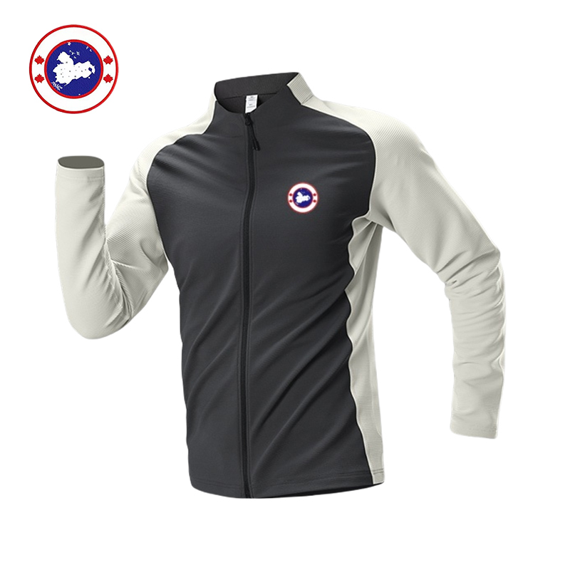 Authentic Direct Sale Canada Goose Style Jacket for Men, Suitable for Fitness, Soccer, with a Stand-Up Collar, Lightweight for Spring and Autumn, Outdoor Running