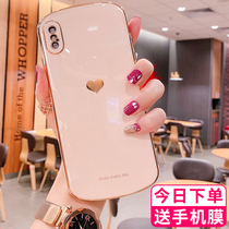 Apple x mobile phone shell iphonexr high-grade female soft shell xsmax silicone electroplated shell xr all-inclusive camera lens drop protection case Personality creative limited edition new light luxury ultra-thin shell