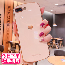 Apple 8plus mobile phone shell iphone7 high-grade female soft shell 8 silicone plating 7 all-inclusive camera lens drop protection cover 7plus personality creative new simple light luxury ultra-thin shell