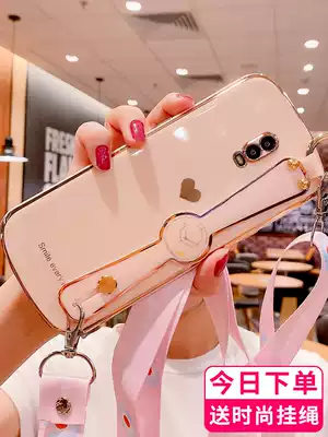 oppor17 mobile phone protective case oppor17pro high-end women's soft shell silicone wrist guard electroplated shell r17 all-inclusive camera lens anti-fall r17pro protective cover new creative limited