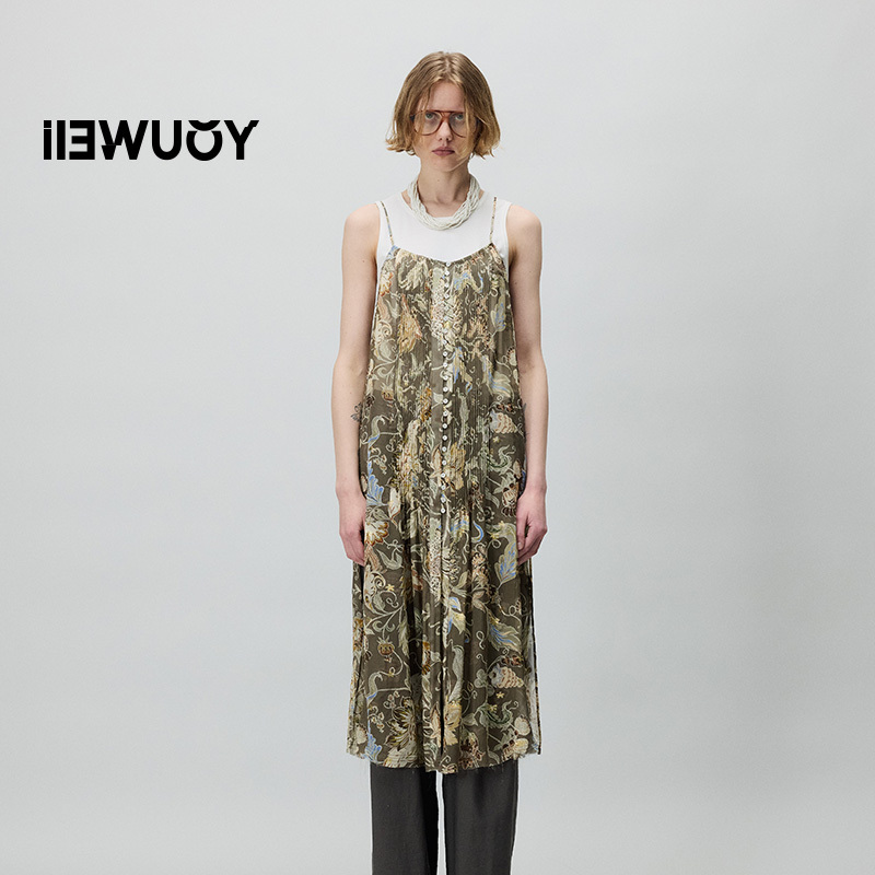 Youwei Has a New Autumn 2026 Bohemian Style Tuck Pleated Slip Dress Y5726305