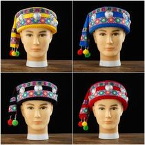 The Yi ethnic Dai ethnic group Zhuang Yao hat ethnic minority ornament props dance performance The performance headwear the mens section