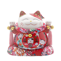 Lucky Cat Ornaments Ceramic Creative Gifts Home Decoration Piggy Bank Living Room Home Opening Cashier Lucky Cat