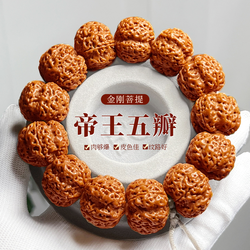 Nepalese Vajra Bodhi Bracelet for Men, Featuring Vibrant Dragon-Patterned Bodhi Seeds, Original Walnut Beads for Meditation and Prayer