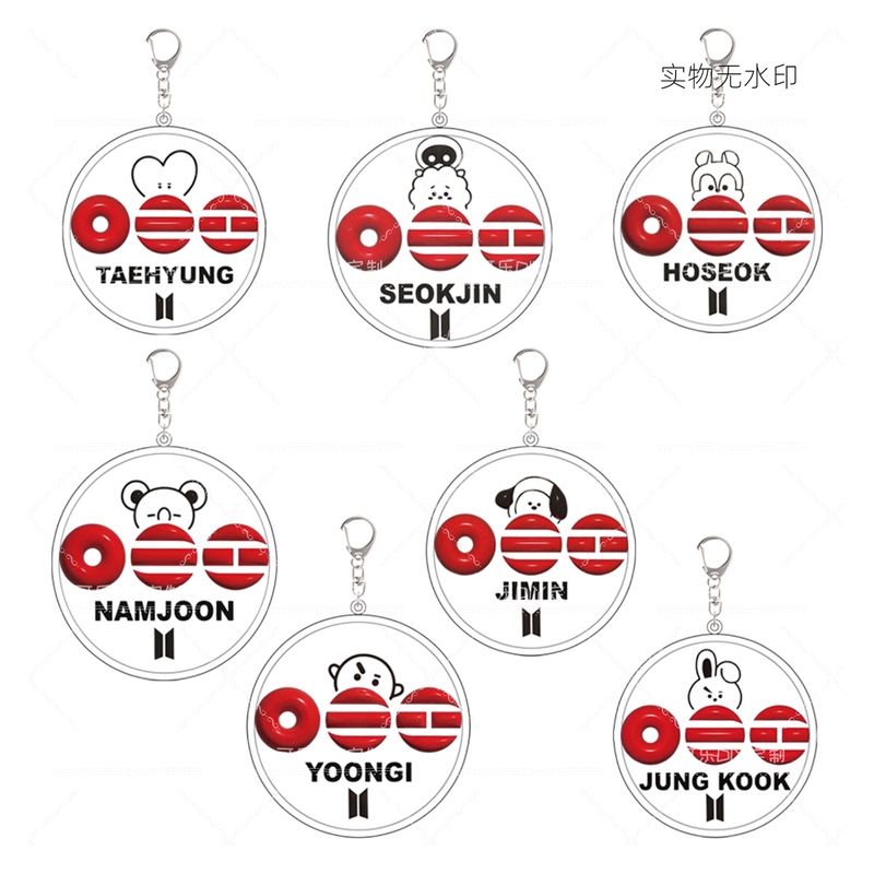 Bts (Bulletproof Boys) Merchandise Acrylic Keychain Kim Taehyung Park Jimin Korean Group Support Backpack Pendant