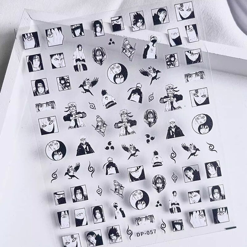 Anime Nail Stickers Embossed Naruto Pattern Nail Stickers Men's Cp Collaboration Series Decorative Stickers