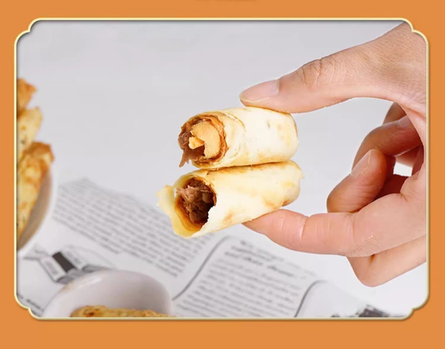 美国 MushroomStorm 【流心蛋卷】榛果巧克力味 120克 酥脆香浓醇滑 本宫饿了同款  外酥内软