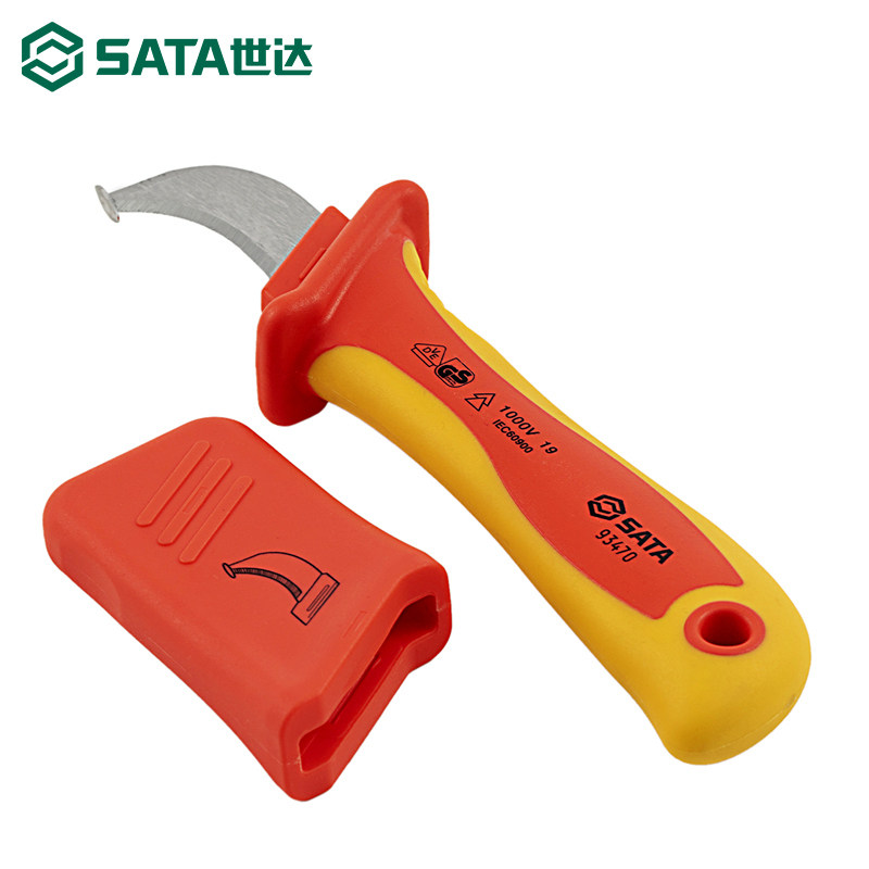 Sata/世达VDE绝缘剥线刀:电工必备神器,安全高效剥线利器!💡-电工刀-淘宝百科网