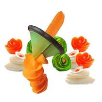 Spiral funnel flower cutter vegetable flower roll melon and fruit slicer cucumber cutter radish color vegetable cutter