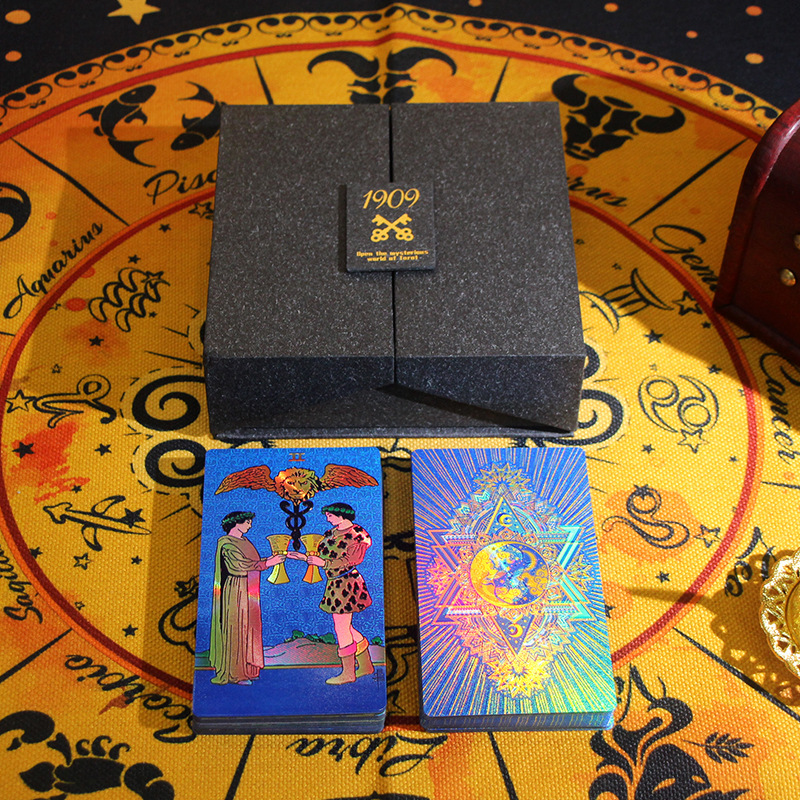 Authentic Classic Popular Waite Tarot Card Collection Set, Full Set of Pet Waterproof New Tarot Cards