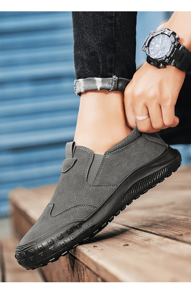 Herren Slipper Aus Khakifarbenem Wildleder Für Alltag Und Beruf_voghion.com