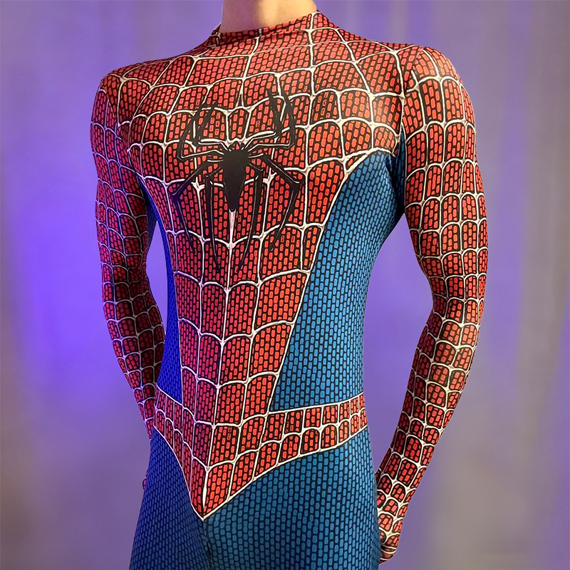 Sexy Lingerie Red and Blue Spider-Man Bodysuit Adult Cosplay Sexy Jumpsuit with Zipper Opening No Need to Take Off Sexy Lingerie Red and Blue Spider-Man Bodysuit Adult Cosplay Sexy Jumpsuit with Zipper Opening No Need to Take Off