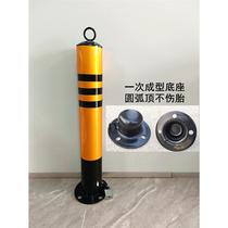 Anti-collision column thickened steel pipe warning column fixed road pile isolation ground pile traffic column guardrail parking roadblock pile