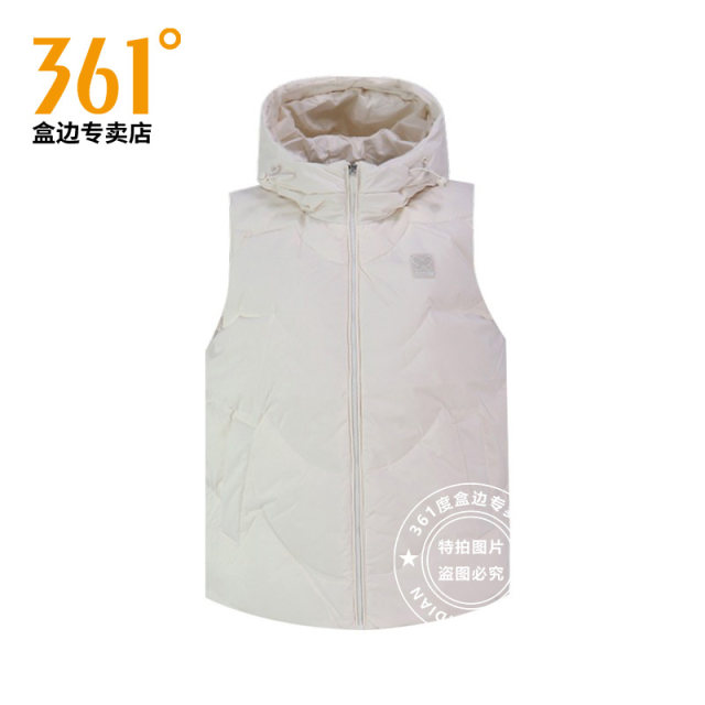 361 Down Vest Women's Short Style Hooded Casual Versatile Vest Vest Clip Jacket Light Jacket 562344402