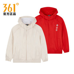 361 Plush Woven Jacket Women's Spring Running Hooded Windbreaker Sportswear Jacket Top Women's Clothing