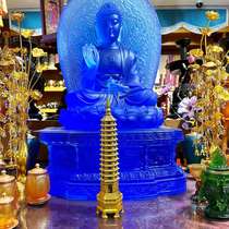 Buddhist utensils niches tables worship mats incense burners lamps pure copper thirteen-layer 30 cm brass Wenchang pagoda ornaments