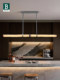 Bading Restaurant Chandelier, Italian Light Luxury Linear Lighting Fixture, Designer Style Ice Silk Glass Bar Table Dining Table Chandelier