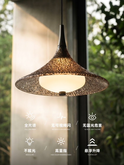 Balding Ripple Pendant Light Bedroom Bedside Lamp Italian Minimalist Dining Room Bar Lamp Light Luxury Design Entryway Pendant Light