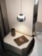 Bading Mushroom Bedside Pendant Light, Italian Minimalist Style, Adjustable Height Pendant Light, Light Luxury, High-End Feel, Bedroom Atmosphere Small Pendant Light