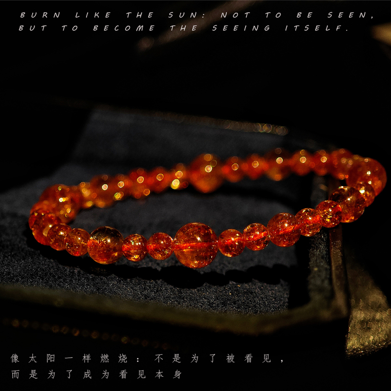 High-Quality Sparkling Single-Circle Gold Strawberry Natural Gold Sunstone Bracelet for Women, Sunstone Multi-Circle Jewelry for Girls